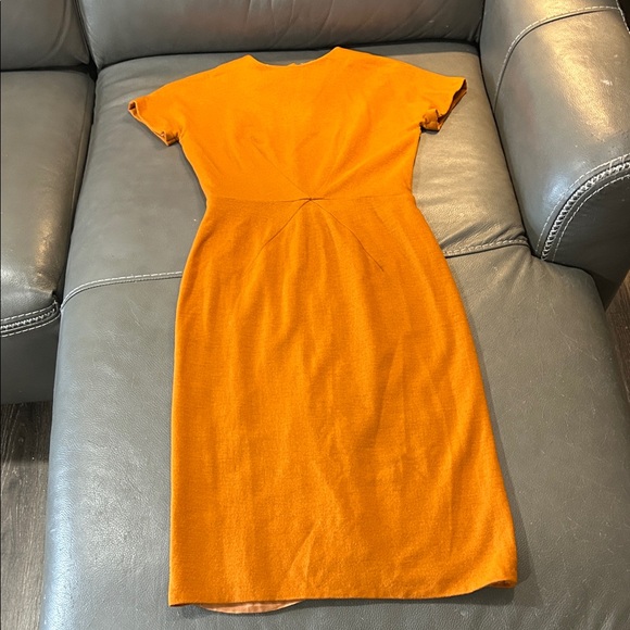 Unique Vintage Dresses & Skirts - Vintage Elegant Orange Sheath Dress. See measurements.